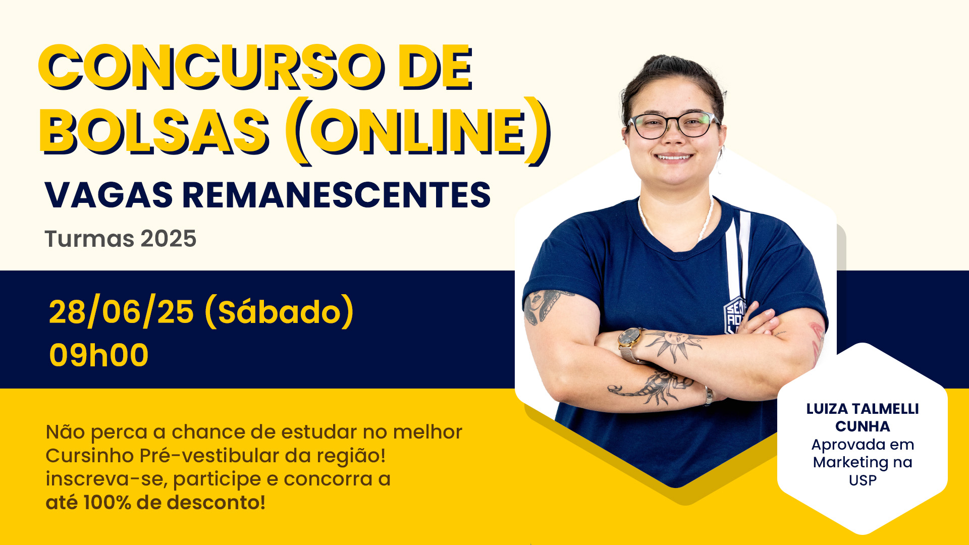 Banner do Concurso de Bolsas do Poliedro Guarulhos